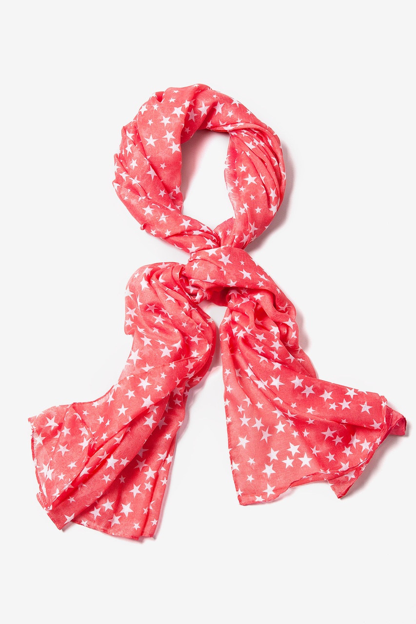 Coral Starry Night Scarf Photo (2)