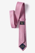 Checked Plaid Coral Skinny Tie Photo (1)