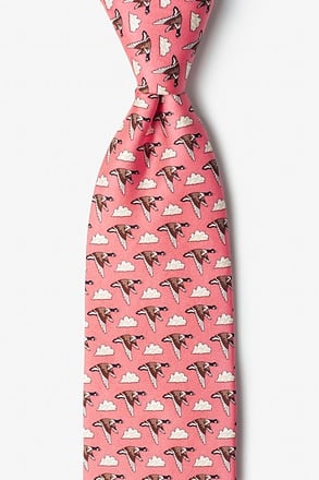 Feather Weather Coral Tie
