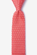 Laos Coral Knit Skinny Tie Photo (0)