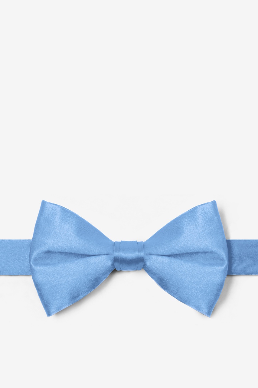 Cornflower Blue Silk Pretied Bow Tie