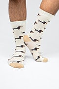 Dachshund | Weiner Dog Cream Sock Photo (2)