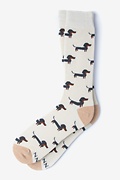 Dachshund | Weiner Dog Cream Sock Photo (0)