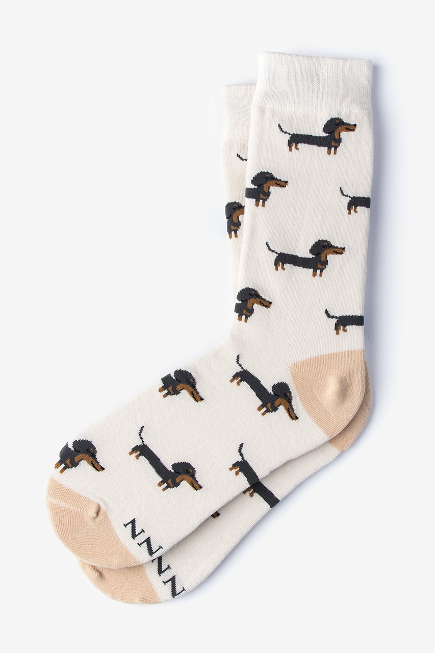 Dachshund | Weiner Dog Cream Women's Sock Photo (0)