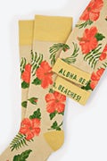 Aloha Beaches Cream Medium-Large Sock Photo (3)