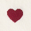 Cream Carded Cotton Love Hearts Small-Medium Sock