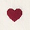 Cream Carded Cotton Love Hearts Small-Medium Sock