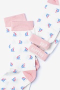 Sail Boats Cream Women's Sock Photo (1)