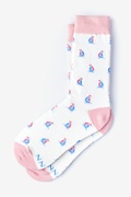 Sail Boats Cream Women's Sock Photo (0)