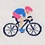 Cream Carded Cotton Spin Cycle Bicycle Race Small-Medium Sock