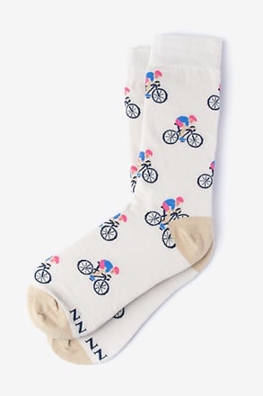 Spin Cycle Cream Women's Sock