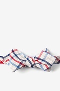 Winston Check Cream Diamond Tip Bow Tie Photo (0)