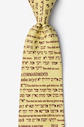 10 Commandments Cream Tie Photo (0)
