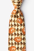 Harlequin Pumpkin Cream Tie Photo (0)