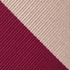 Crimson Microfiber Crimson & Cream Stripe Extra Long Tie