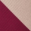 Crimson Microfiber Crimson & Cream Stripe Pre-Tied Bow Tie