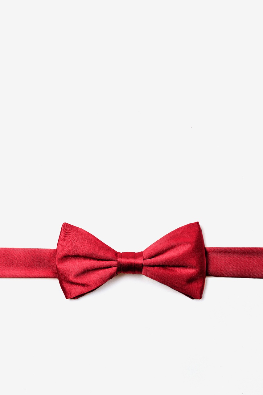 Crimson Red Bow Tie For Boys Photo (0)