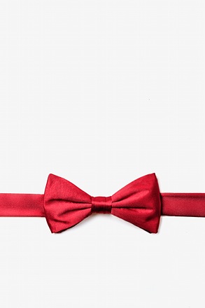 Crimson Red Bow Tie For Boys