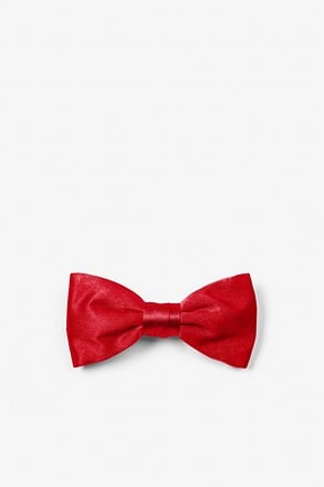 Crimson Red Bow Tie For Infants