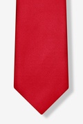 Crimson Red Extra Long Tie Photo (4)