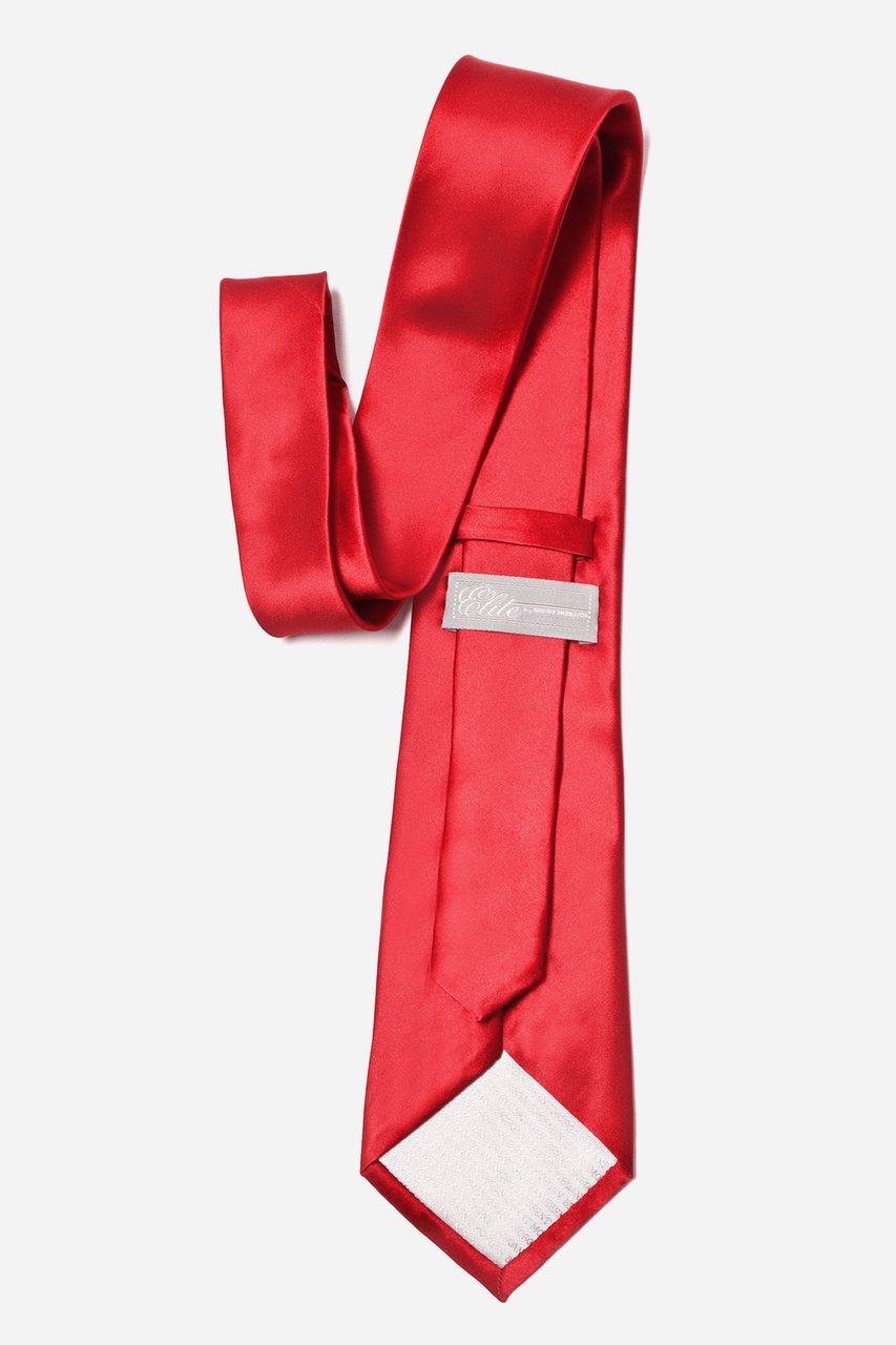 Crimson Red Extra Long Tie Photo (2)