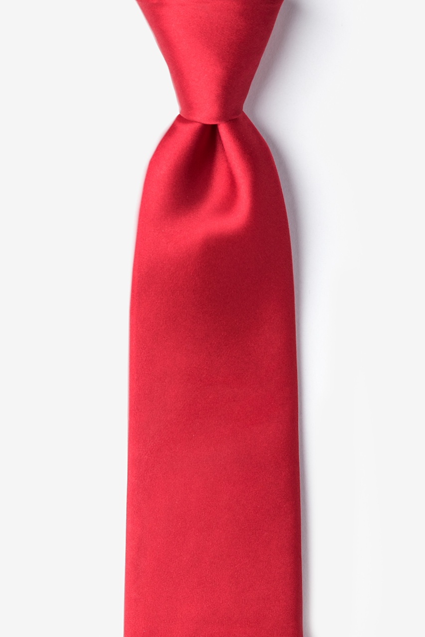 Crimson Red Extra Long Tie Photo (0)