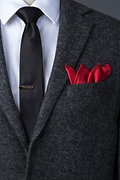 Crimson Red Pocket Square Photo (2)