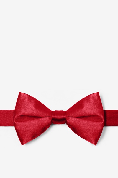 Crimson Silk Crimson Red Pre-Tied Bow Tie