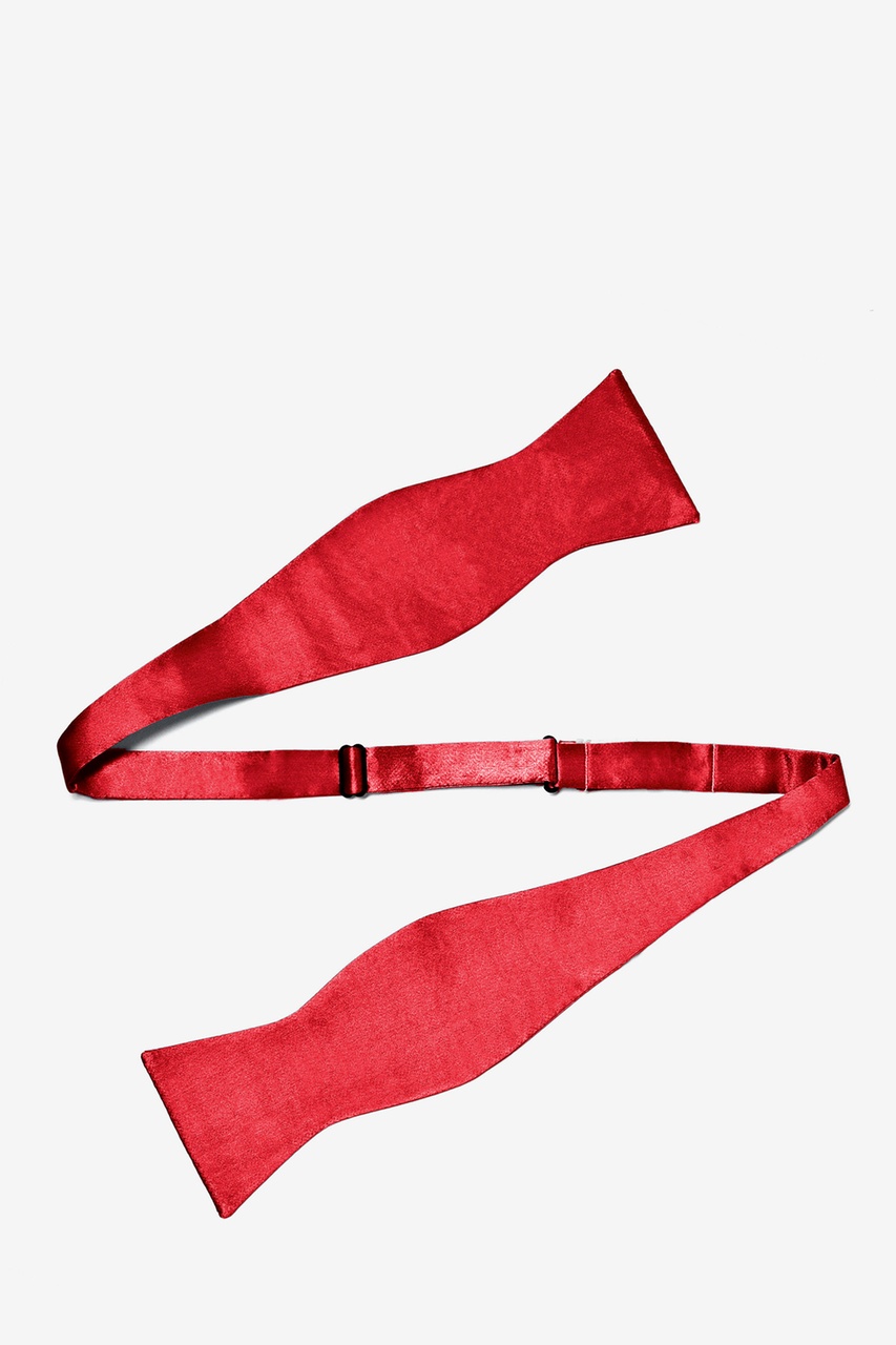 Silk Crimson Red Self Tie Bow Tie | Ties.com
