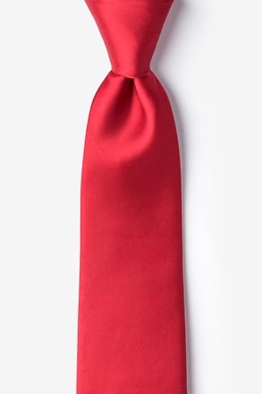 Crimson Red Tie For Boys