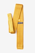 Textured Solid Daffodil Knit Skinny Tie Photo (1)