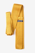 Textured Solid Daffodil Knit Tie Photo (1)
