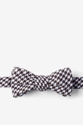 Dark Brown Blair Houndstooth Batwing Bow Tie Photo (0)