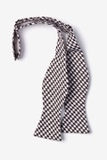 Dark Brown Blair Houndstooth Self-Tie Bow Tie Photo (1)