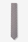 Dark Brown Blair Houndstooth Skinny Tie Photo (1)