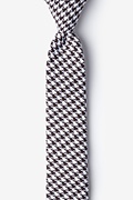 Dark Brown Blair Houndstooth Skinny Tie Photo (0)