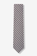 Dark Brown Blair Houndstooth Skinny Tie Photo (1)