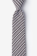 Dark Brown Blair Houndstooth Skinny Tie Photo (0)