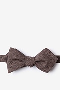 Galveston Dark Brown Diamond Tip Bow Tie Photo (0)