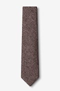 Galveston Dark Brown Skinny Tie Photo (1)