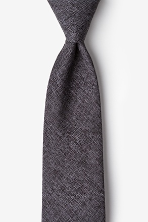 _Galveston Dark Gray Extra Long Tie_