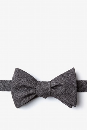 Galveston Dark Gray Self-Tie Bow Tie