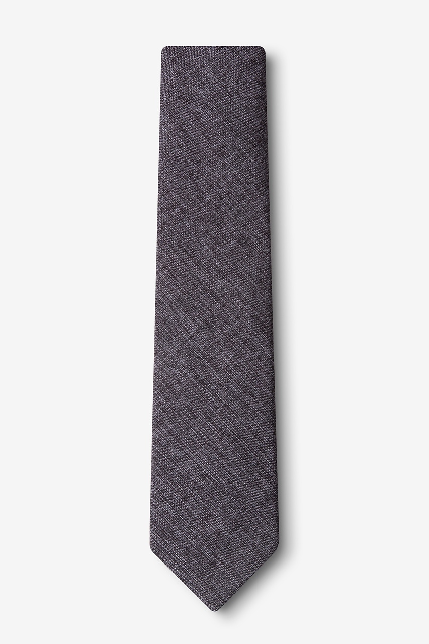 Dark Gray Cotton Galveston Skinny Tie | Ties.com