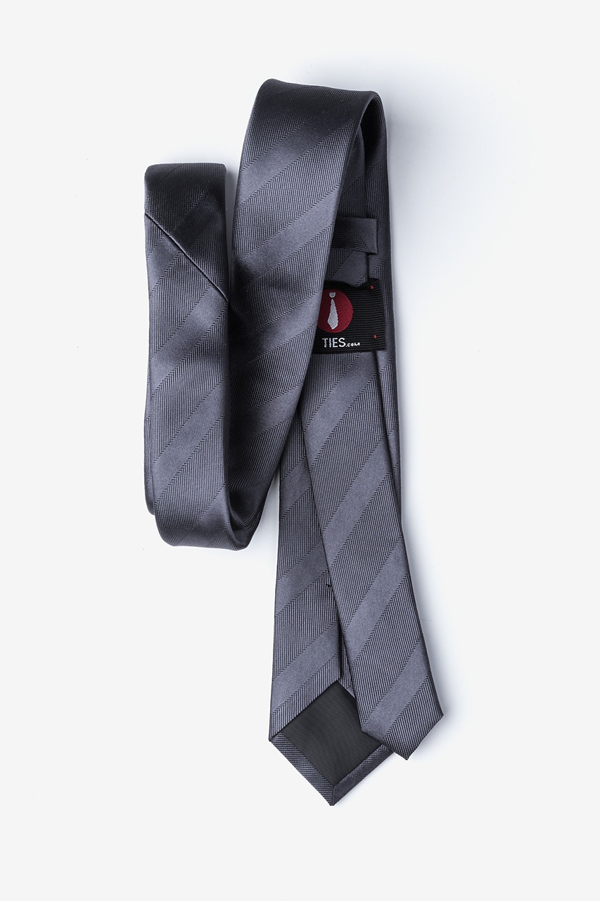 Dark Gray Silk Granham Skinny Tie | Ties.com