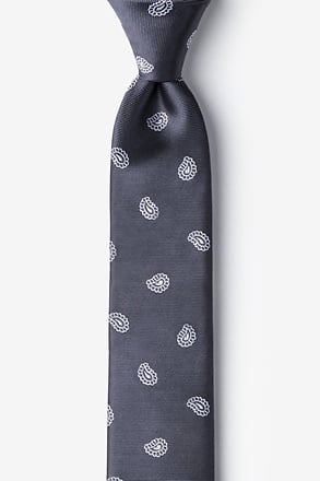 Margarita Dark Gray Skinny Tie