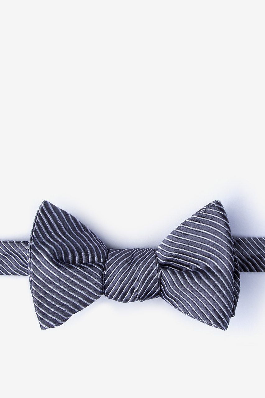 Rene Dark Gray Self-Tie Bow Tie Photo (0)