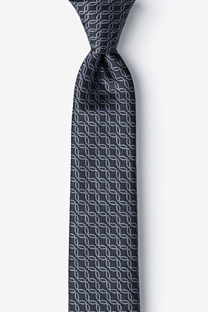 _Rhodes Dark Gray Skinny Tie_