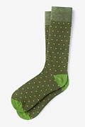 Dapper Dots Dark Green Medium-Large Sock Photo (0)