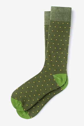 _Dapper Dots Dark Green Sock_