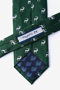 Majestic Elk Dark Green Extra Long Tie Photo (2)